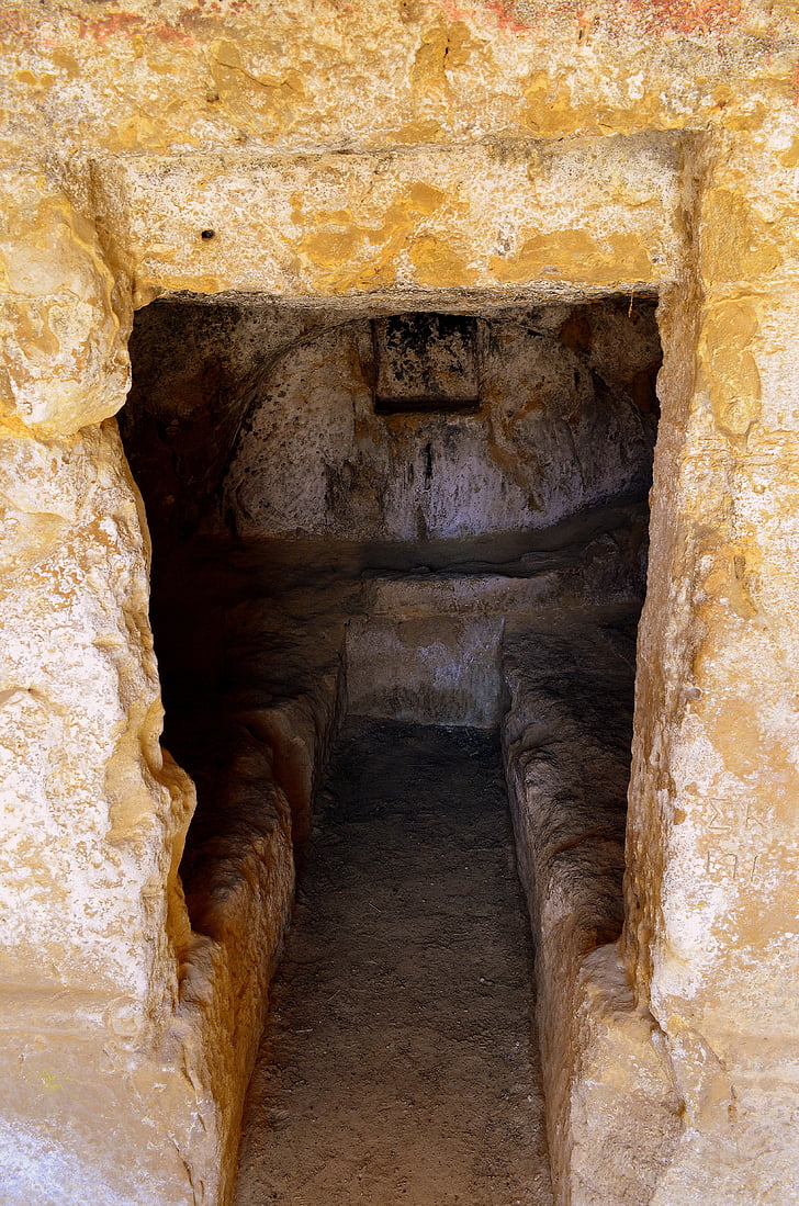 cave, tomb cave, crete, matala, greece