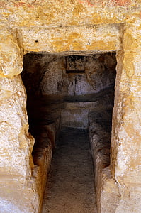 hang động, Lăng mộ cave, Crete, Matala, Hy Lạp