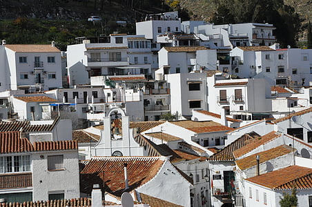 Case, case bianche, architettura, città, Spagna, Mijas, Casa