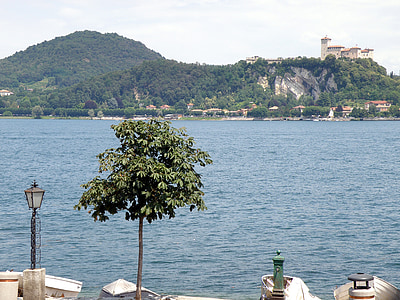 arona, rocca di angera, lake maggiore, italy, piemont, view, water