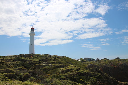 lighthouse, ocean road, coast, australia, travel, sea, coastline