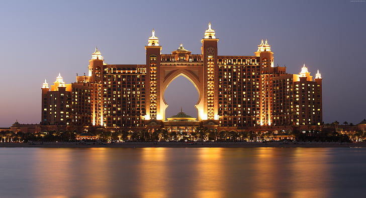 do dlaně, Atlantis, Dubaj, Hotel, Mall, cestování, Resort