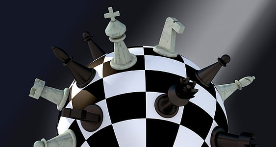 chess, figures, chess board, ball, strategy, chess pieces, board game