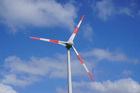 风车, 可再生能源, 风力发电, 天空