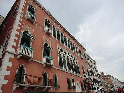 hjem farverige, væg, Venedig