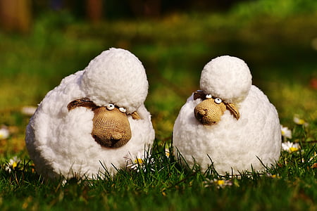 sheep, cute, meadow, deco, figure, funny, decoration