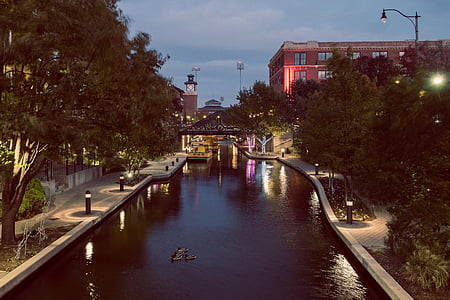 budynek, kanał, Miasto, Rzeka, Urban, wody, Zdjęcia