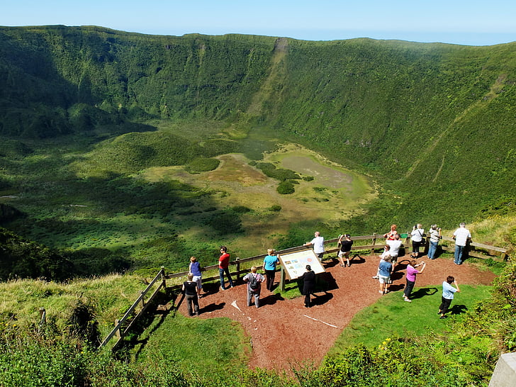 Azori, Faialu, krater, Caldera