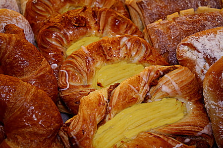 pastries, bakery, bake, food, particles, danish pastry