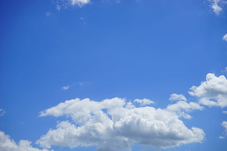 nori de vara, cer, nori, alb, albastru, zi de vară, natura