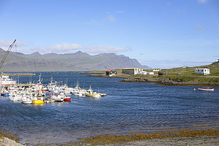 un village de pêcheurs, océan, Islande