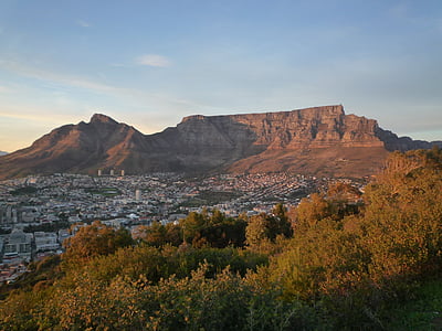 table mountain, cape town, south africa, mountain, cape, africa, south