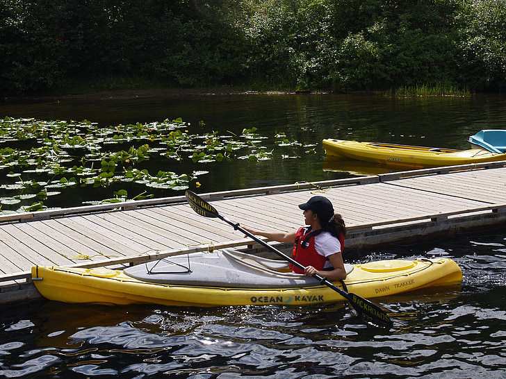 kayak, deporte, actividad al aire libre, persona, mujer, humano, agua