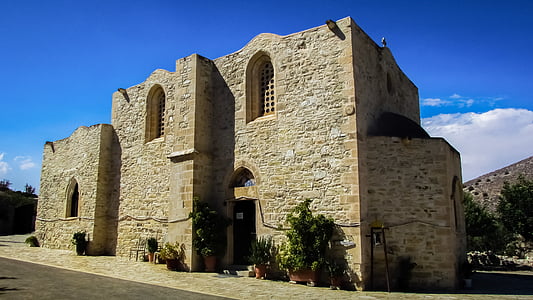 Monasterio de, bizantino, medieval, Iglesia, arquitectura, siglo XIV, Panagia stazousa