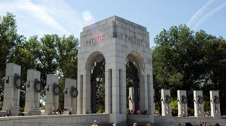 andra världskriget, Memorial, Pacific, monumentet, II, världen, kriget