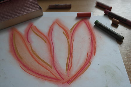 drawing, flower, pastels, inspiration