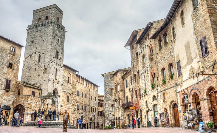 San gimignano, Itàlia, Toscana, arquitectura, antiga, històric, medieval