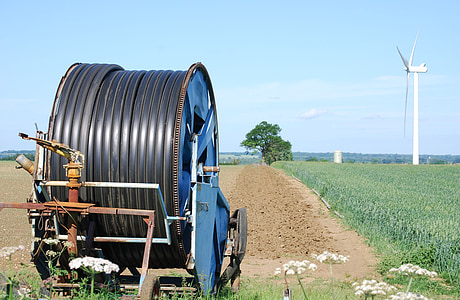 tubo flexible, agrícola, equipo, agricultura, de riego, rural