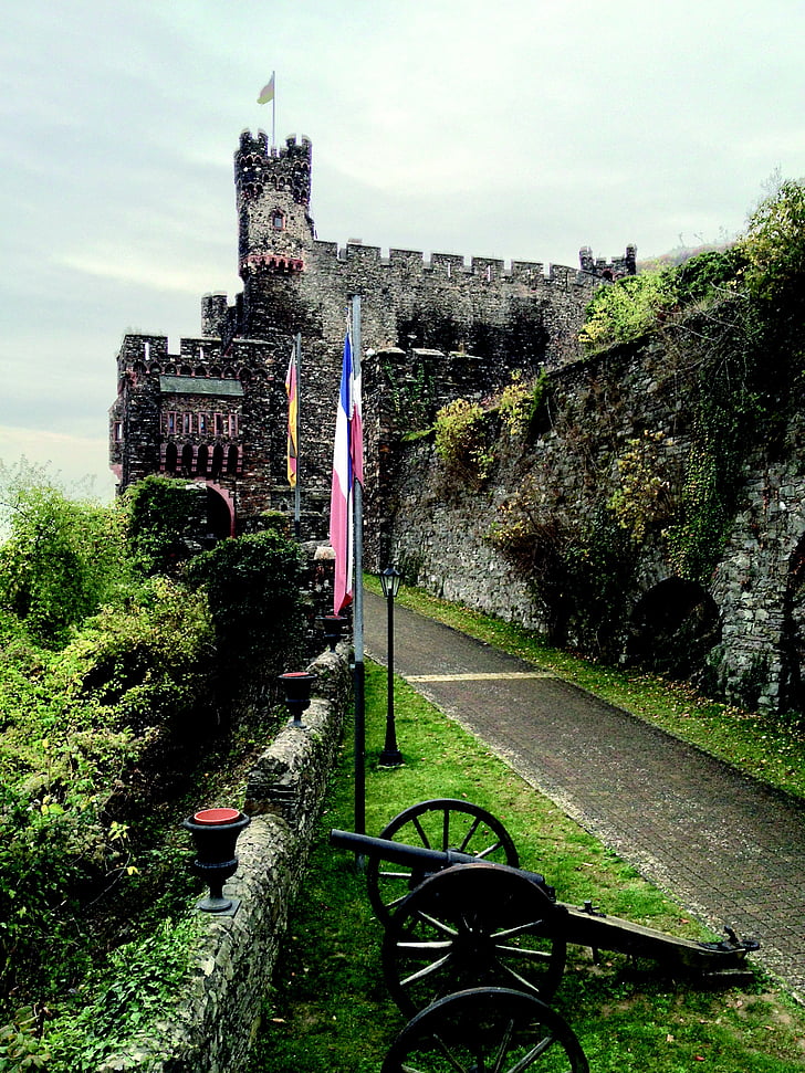 reichenstein, abad pertengahan, Castle, burg tinggi, Rhine, trechtingshausen, UNESCO