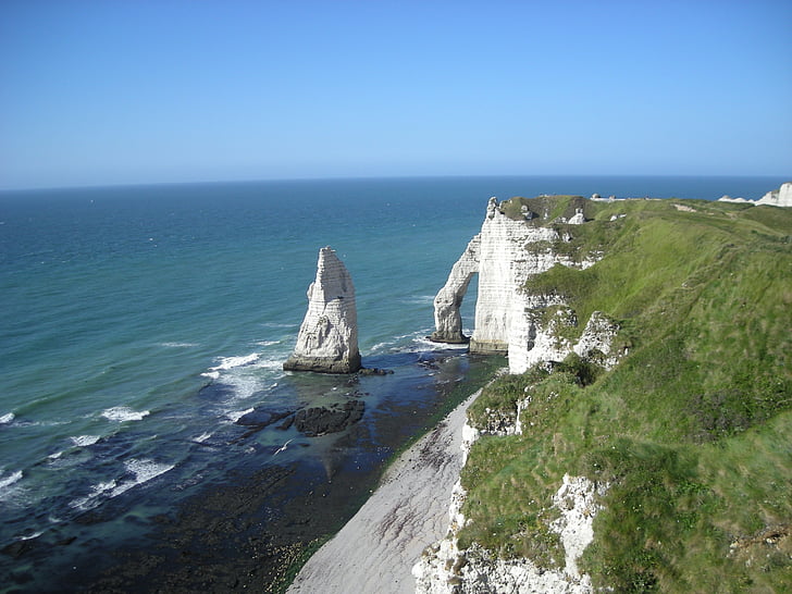 etretat, normandie, normandy, cliff, france, french, coast
