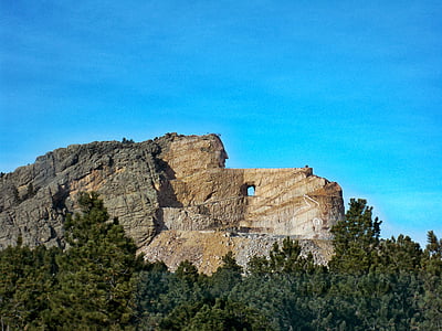 Architektur, Crazy Horse memorial, Tageslicht, Hügel, Wahrzeichen, Landschaft, Berg