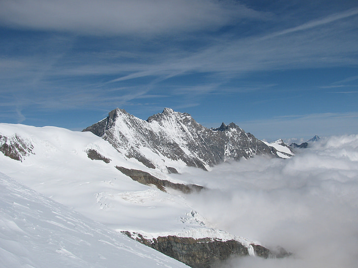 Dom, campana de Micha, serie 4000, montañas, nieve, Alpine, paisaje