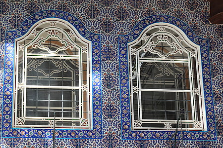 Turecko, Istanbul, Eyup, mešita, okno