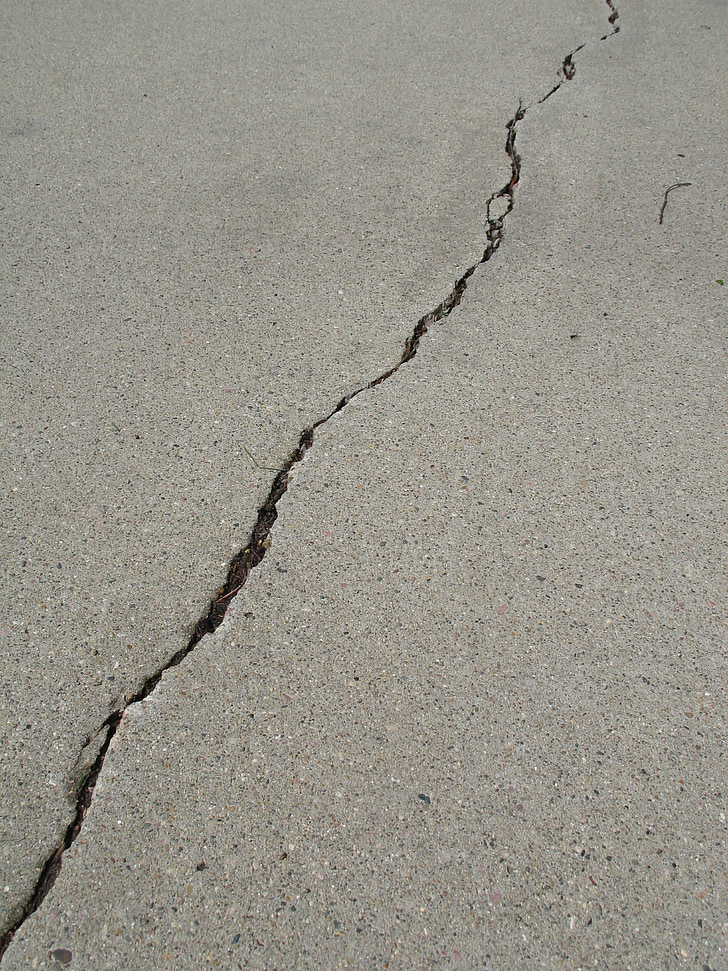 crack, cement, gray, concrete, repair, rough, wall