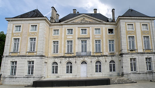 belley, palais épiscopal, 궁전, 역사적인, 건물, 전면, 외관