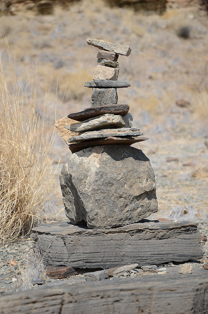 Steinmann, balance, meditation, sten, sten, høj, stak