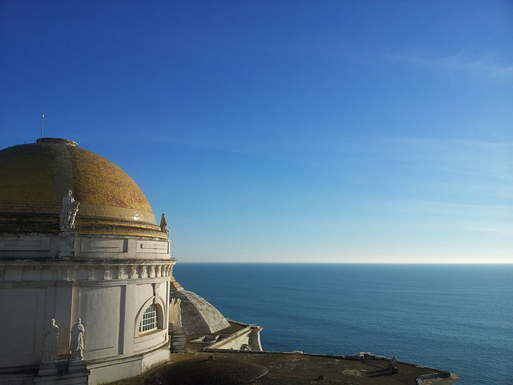 Cadiz, Nhà thờ, nhìn ra biển, Andalusia, khí biển, tôn giáo, giải phóng