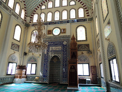Turkiet, Izmir, moskén, Blå moskén, blå, glas, tro