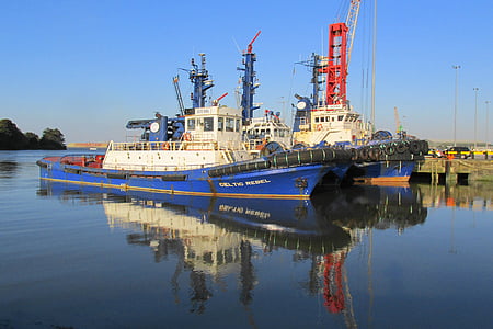 Łódź, statek, River boat, Harbor, Stacja dokująca, niebieski