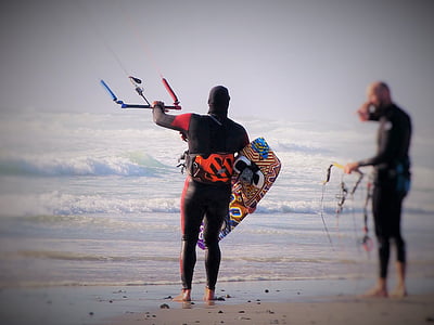 kiteboarding, deportes acuáticos, deporte, viento, kite surf, cielo, kite surf