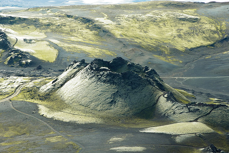 IJsland, Laki, vulkaan, krater, schuimen, berg, natuur