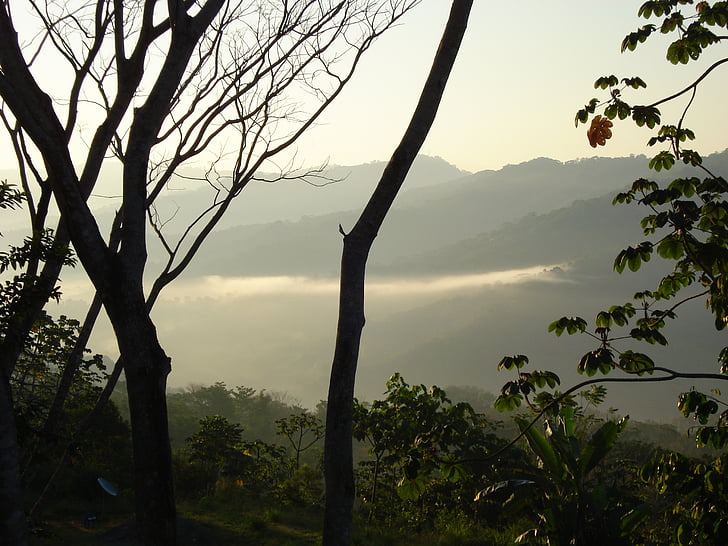 Kostaryka, widok na góry, świt, krajobraz, sceniczny, Wysokość, mglisty