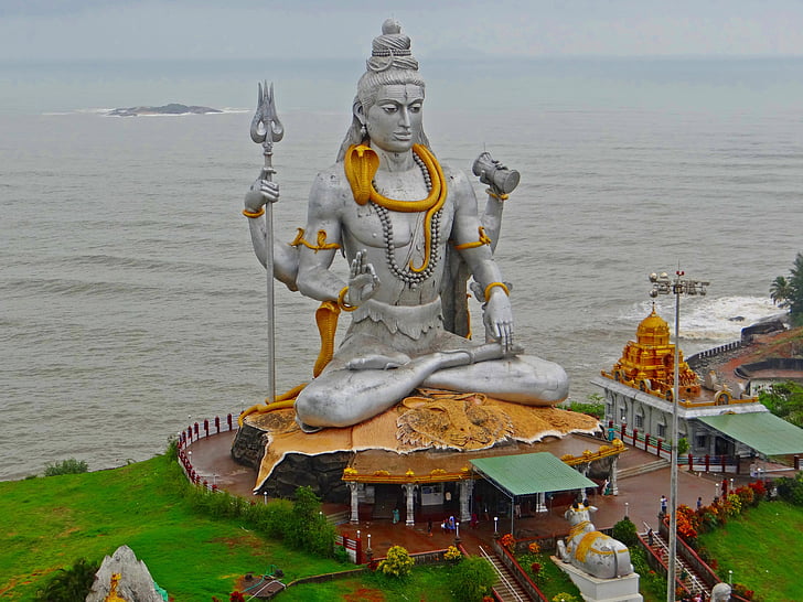 murudeshwar, Mar Arábico, Karnataka, Gopuram, Konkan, Shiva, Índia