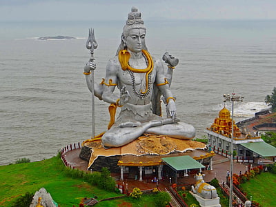 Murudeshwar, Arabisches Meer, Karnataka, Gopuram, Konkan, Shiva, Indien