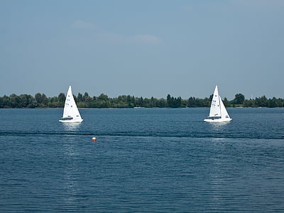 ветроходна лодка, платно, езеро, водни спортове, обувка, Съншайн, вода