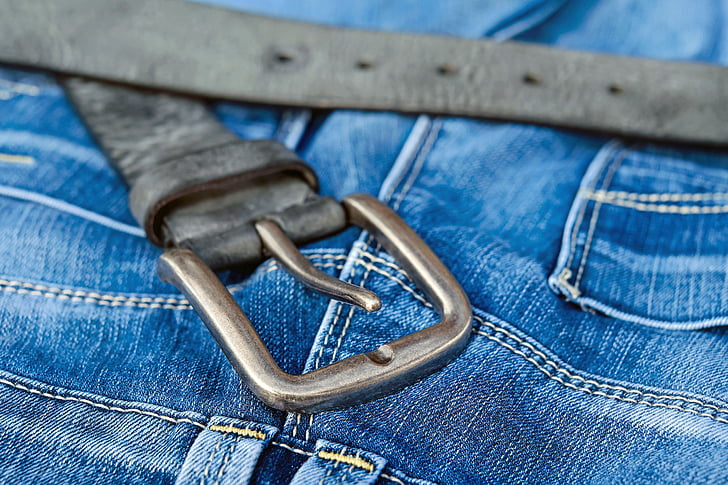 cinturons, sivella de cinturó, sivella, metall, cinturó, cuir, Blue jeans