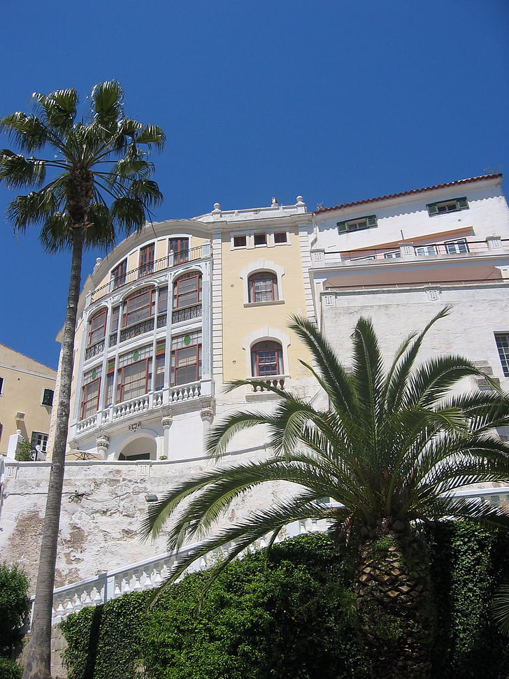 art nouveau, arkitektur, Palm, byggnad, Menorca, hem