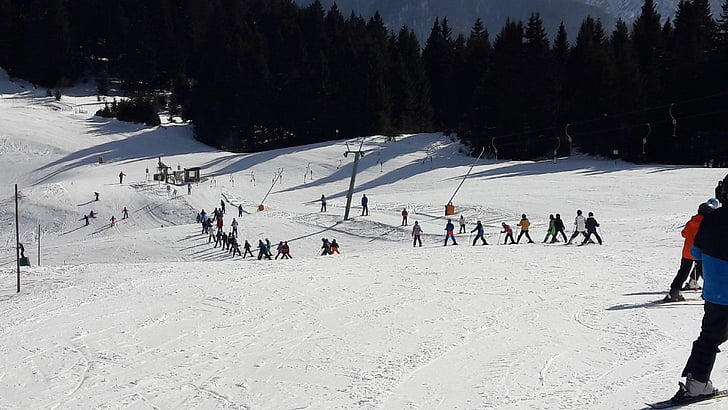 pistes d'esquí, pista, esquí, neu, l'hivern, esport, muntanya