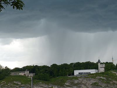mönchberg, museum of modern, salzburg, thunderstorm, storm, rain, rainstorm