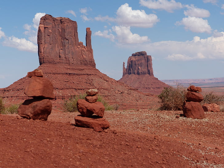 Monument valley, Pustynia, Rock, Utah, Arizona, Stany Zjednoczone, czerwony