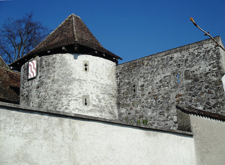 Monasterio de, Convento de los capuchinos, Torre, fundamentar, Rapperswil jona, Cantón de st. gallen, Suiza