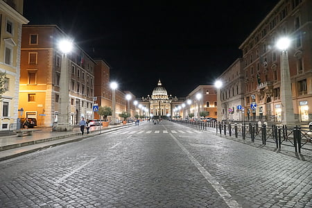 rome, st peter's basilica, city, vatican, st peter's square, church, christianity