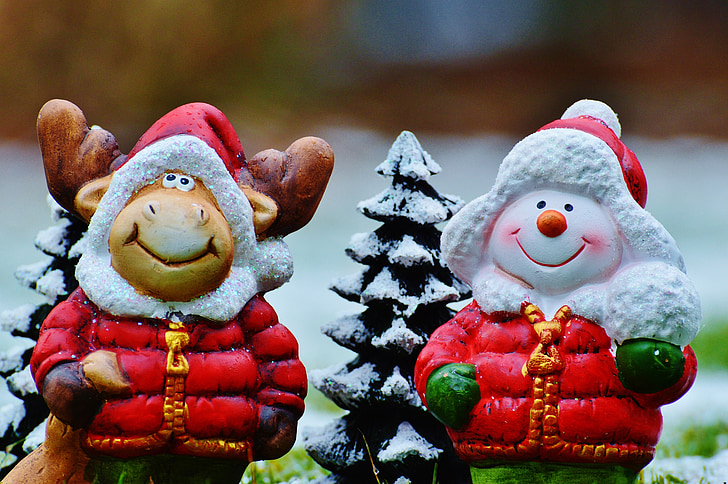 christmas moose, snow man, christmas, festival, advent, contemplative, holidays