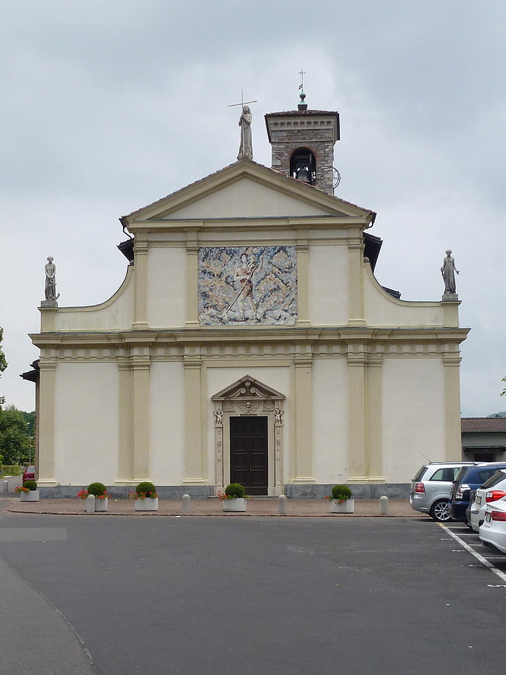 Ticino, Caslano, cerkev, vere, stavbe, arhitektura