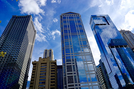 skyscraper, chicago, cityscape, skyline, downtown, urban, illinois