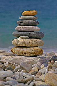 kameny, pláž, Já?, voda, Řecko, svátek, ostrov